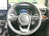 【純正革巻きステアリング】上質な革を使用することで、手にしっかり馴染みとても運転しやすいハンドルです♪