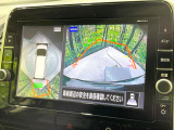 【アラウンドビューモニター】専用のカメラにより、上から見下ろしたような視点で360度クルマの周囲を確認することができます☆死角部分も確認しやすく、狭い場所での切り返しや駐車もスムーズに行えます。