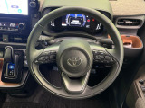 【純正革巻きステアリング】上質な革を使用することで、手にしっかり馴染みとても運転しやすいハンドルです♪