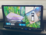 【マルチビューカメラシステム】専用のカメラにより、上から見下ろしたような視点で360度クルマの周囲を確認することができます☆死角部分も確認しやすく、狭い場所での切り返しや駐車もスムーズに行えます。