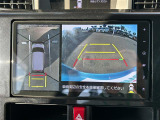 【パノラミックビューモニター】クルマを真上から見下ろした視点で駐車をサポートします。クルマの斜め後ろや真横など、いち早く障害物に気が付くことができます。