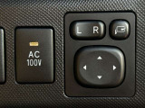 AC100Vスイッチ、ドアミラースイッチ。