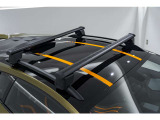 Matt Black Cross Bars with Matt Black Roof Rails