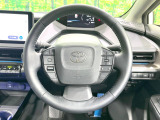 【純正革巻きステアリング】上質な革を使用することで、手にしっかり馴染みとても運転しやすいハンドルです♪