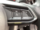 ステアリングスイッチで、先行車に自動追従するアダプティブクルーズコントロールが作動可能。設定した車速内での車間距離を自動で調整・維持。高速道路の渋滞時もアクセル・ブレーキ操作から解放されます。