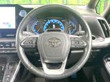 【純正革巻きステアリング】上質な革を使用することで、手にしっかり馴染みとても運転しやすいハンドルです♪