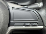 ステアリング右側のハンズフリー通話スイッチ。運転中もハンドルから手を離さずに安全に電話応答が可能です。