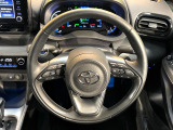 【純正革巻きステアリング】上質な革を使用することで、手にしっかり馴染みとても運転しやすいハンドルです♪