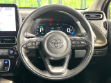 【純正革巻きステアリング】上質な革を使用することで、手にしっかり馴染みとても運転しやすいハンドルです♪