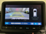 リバースギアに入れるだけで後方の表示へ切り替わります。夜間や雨の日の駐車も楽になりますよ。