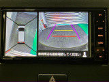 【全方位モニター】 4つのカメラで映像を映し出します。発進時、後退時も周囲の安全を確認し、サポートします^^