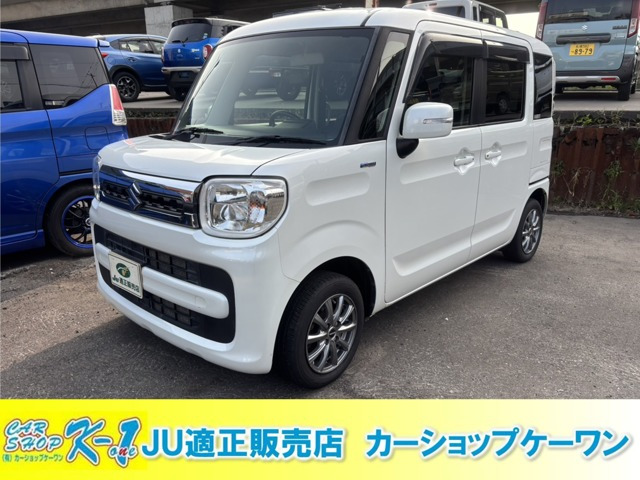スペーシア ハイブリッド(HYBRID) X 衝突被害軽減ブレーキ非装着車 4WD ナビ TV Blue...