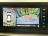 【パノラミックビューモニター】専用のカメラにより、上から見下ろしたような視点で360度クルマの周囲を確認することができます☆死角部分も確認しやすく、狭い場所での切り返しや駐車もスムーズに行えます。