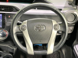 【純正革巻きステアリング】上質な革を使用することで、手にしっかり馴染みとても運転しやすいハンドルです♪
