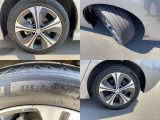 純正のアルミホイールです。タイヤサイズは215/50R17です。