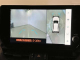 複数のカメラの映像をもとに、クルマを真上から見ているような映像をドライバーに提供し駐車をサポートする機能です。
