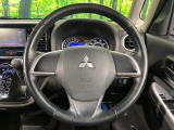 【純正革巻きステアリング】上質な革を使用することで、手にしっかり馴染みとても運転しやすいハンドルです♪