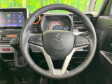 【純正革巻きステアリング】上質な革を使用することで、手にしっかり馴染みとても運転しやすいハンドルです♪