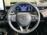 【純正革巻きステアリング】上質な革を使用することで、手にしっかり馴染みとても運転しやすいハンドルです♪