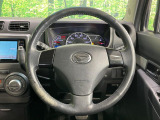 【純正革巻きステアリング】上質な革を使用することで、手にしっかり馴染みとても運転しやすいハンドルです♪