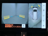パノラミックビューモニター(シースルービュー機能つき)愛車を上から眺めた映像をナビ画面に表示いたします。メーカーオプション品につき後付けできません。