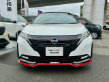 AURA NISMOは、エアロパーツを使用し迫力のあるエクステリアデザインが特徴!専用デザインのフロントグリル、フロント・リヤエアロバンパー、サイドシルプロテクターなどが装着されています。