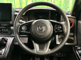 【純正革巻きステアリング】上質な革を使用することで、手にしっかり馴染みとても運転しやすいハンドルです♪