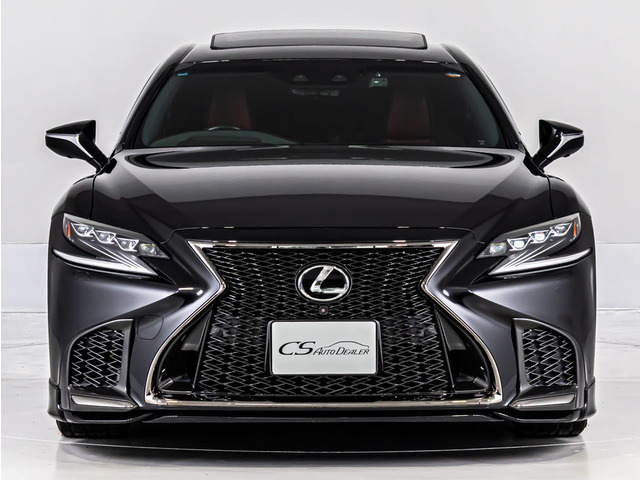 LS500 Fスポーツ　TRD フロントエアロ　前期　グラファイトブラック レクサス LS 500 Fスポーツ TRDエアロ&マフラー サンルーフ 赤革 の