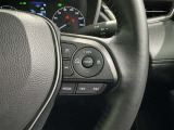 ステアリングスイッチ付き。前方から目を離すことなく操作することが可能です。