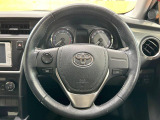 【純正革巻きステアリング】上質な革を使用することで、手にしっかり馴染みとても運転しやすいハンドルです♪