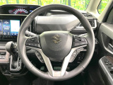 【純正革巻きステアリング】上質な革を使用することで、手にしっかり馴染みとても運転しやすいハンドルです♪