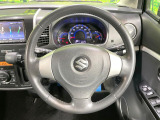 【純正革巻きステアリング】上質な革を使用することで、手にしっかり馴染みとても運転しやすいハンドルです♪
