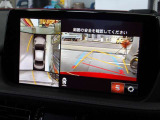 360度ビューカメラを搭載。4方の小型カメラの映像を処理し、車両真上からの映像に変換しています。駐車時大いに役に立ちます。