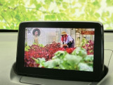 停車中に楽しめるTV機能。長距離移動の休憩時などに、ニュースや番組をチェックできます。快適な時間を過ごせる装備です。