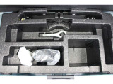 もしもの時のパンク修理キット。空気バルブに薬剤を入れて電動コンプレッサで空気を送り込むだけなので危険な作業や体力が少なくてすみます。ですがあくまで応急処置の為本修理が必要です。