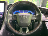 【純正革巻きステアリング】上質な革を使用することで、手にしっかり馴染みとても運転しやすいハンドルです♪