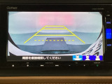 バックでの車庫入れも安心です!リアカメラが付いているバックモニター付のナビを装備しております。操作線もついており距離感も画面から確認できます。