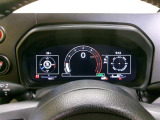 先進的なディスプレイ表示のスピードメーター。
