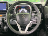【純正革巻きステアリング】上質な革を使用することで、手にしっかり馴染みとても運転しやすいハンドルです♪