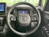 【純正革巻きステアリング】上質な革を使用することで、手にしっかり馴染みとても運転しやすいハンドルです♪