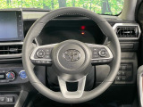 【純正革巻きステアリング】上質な革を使用することで、手にしっかり馴染みとても運転しやすいハンドルです♪