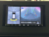 上からの視点で狭い駐車場への駐車に役立つ、アラウンドビューモニター対応メモリーナビ装備。