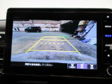 バックカメラの画像です。ガイドラインがスムースな車庫入れをサポートいたします。車庫入れの安心感がアップしますね。