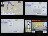 ナビ、メニュー画面、パノラミックビューモニターの画像です。