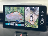 【マルチビューカメラシステム】専用のカメラにより、上から見下ろしたような視点で360度クルマの周囲を確認することができます☆死角部分も確認しやすく、狭い場所での切り返しや駐車もスムーズに行えます。