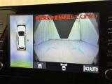 パノラミックビューモニターを装備。駐車場や交差点でクルマを真上から見るように周囲を確認できます。機能の詳細は販売店スタッフまでおたずねください。