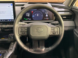 【純正革巻きステアリング】上質な革を使用することで、手にしっかり馴染みとても運転しやすいハンドルです♪
