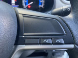 ステアリング右側です。携帯電話のハンズフリースイッチが並びます。
