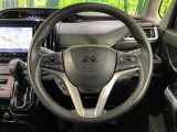 【純正革巻きステアリング】上質な革を使用することで、手にしっかり馴染みとても運転しやすいハンドルです♪