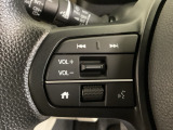 オーディオのチャンネル変更やボリュームなどの操作スイッチの他に、レフトセレクターホイールがついています。中央部を指先で上下に動かすことで、マルチインフォメーション・ディスプレイの各表示が確認できます。